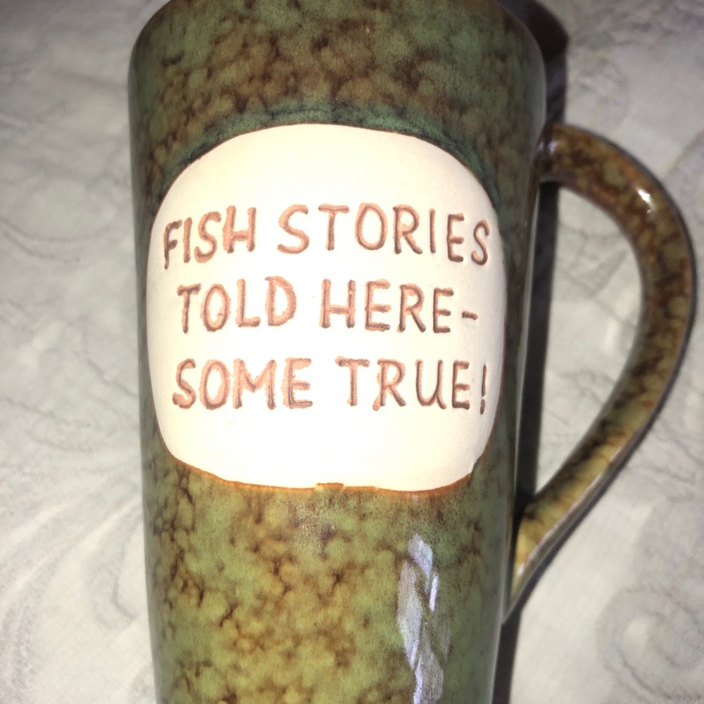 Burton + Burton mug fishing pottery coffee